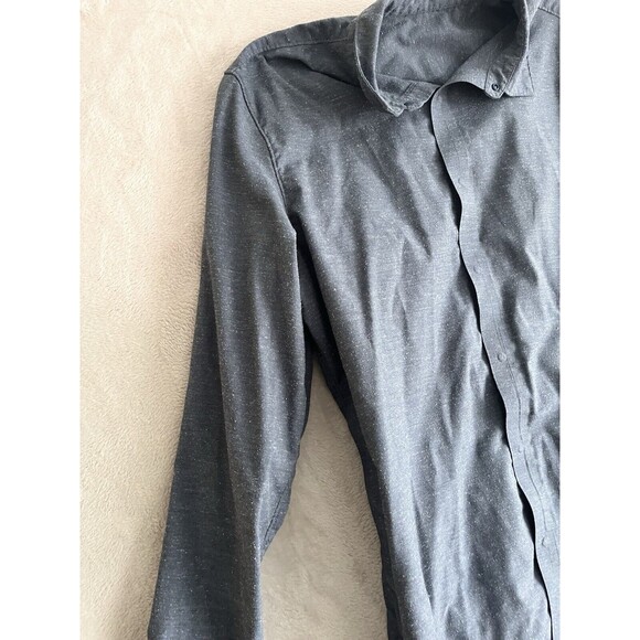 Lululemon Snap Front Men’s XL Blue Marled Front Double Pocket Long Sleeve EUC - Picture 3 of 10